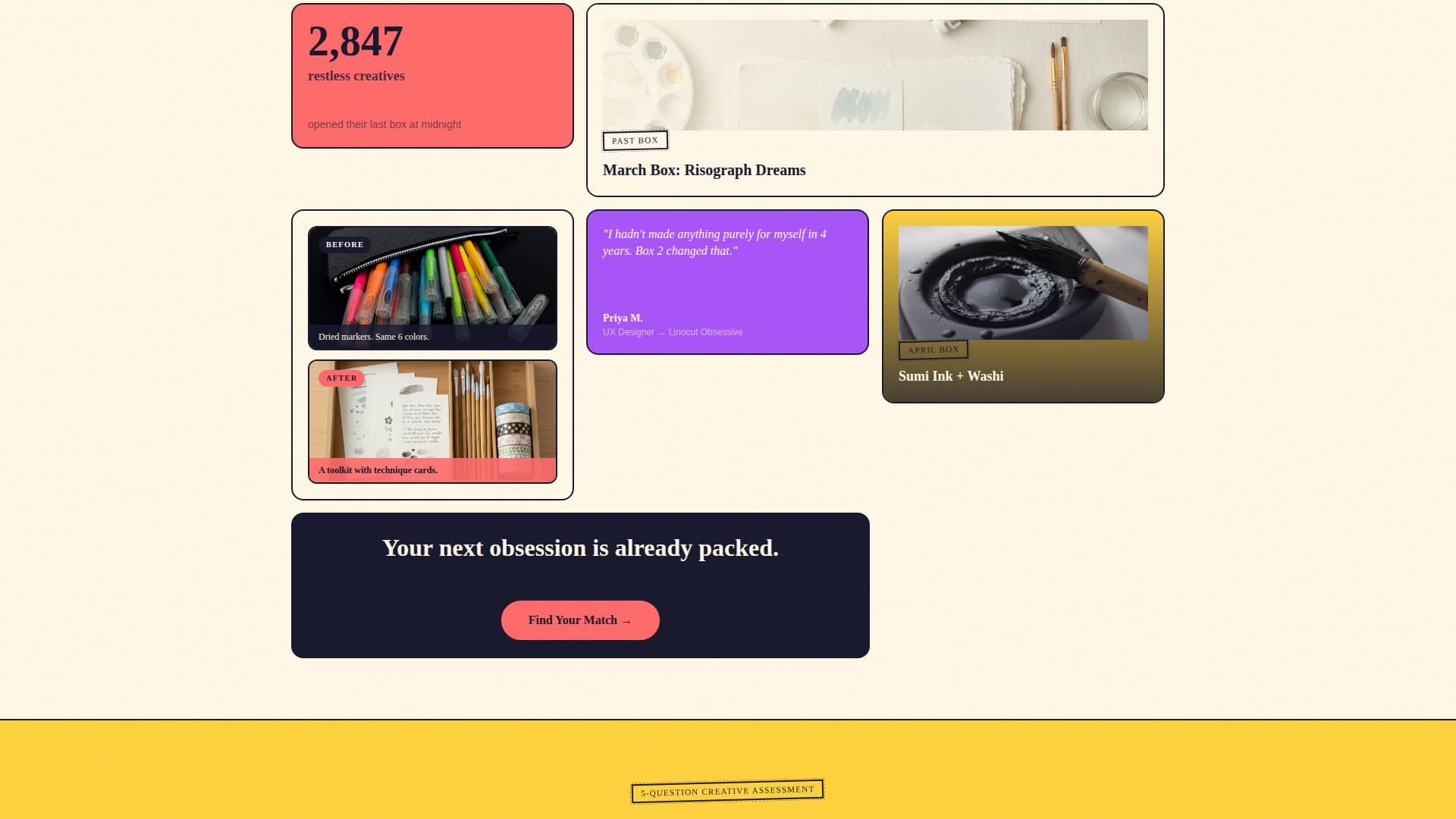 Unbox - Electrifying Artsandcrafts Landing Page Template