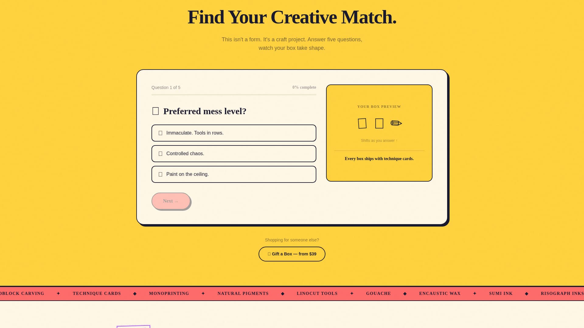 Unbox - Electrifying Artsandcrafts Landing Page Template