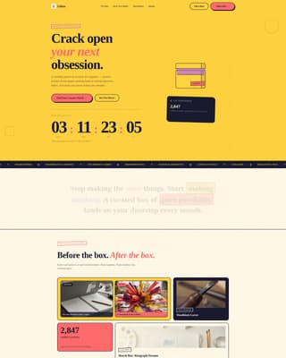 Unbox - Electrifying Artsandcrafts Landing Page Template