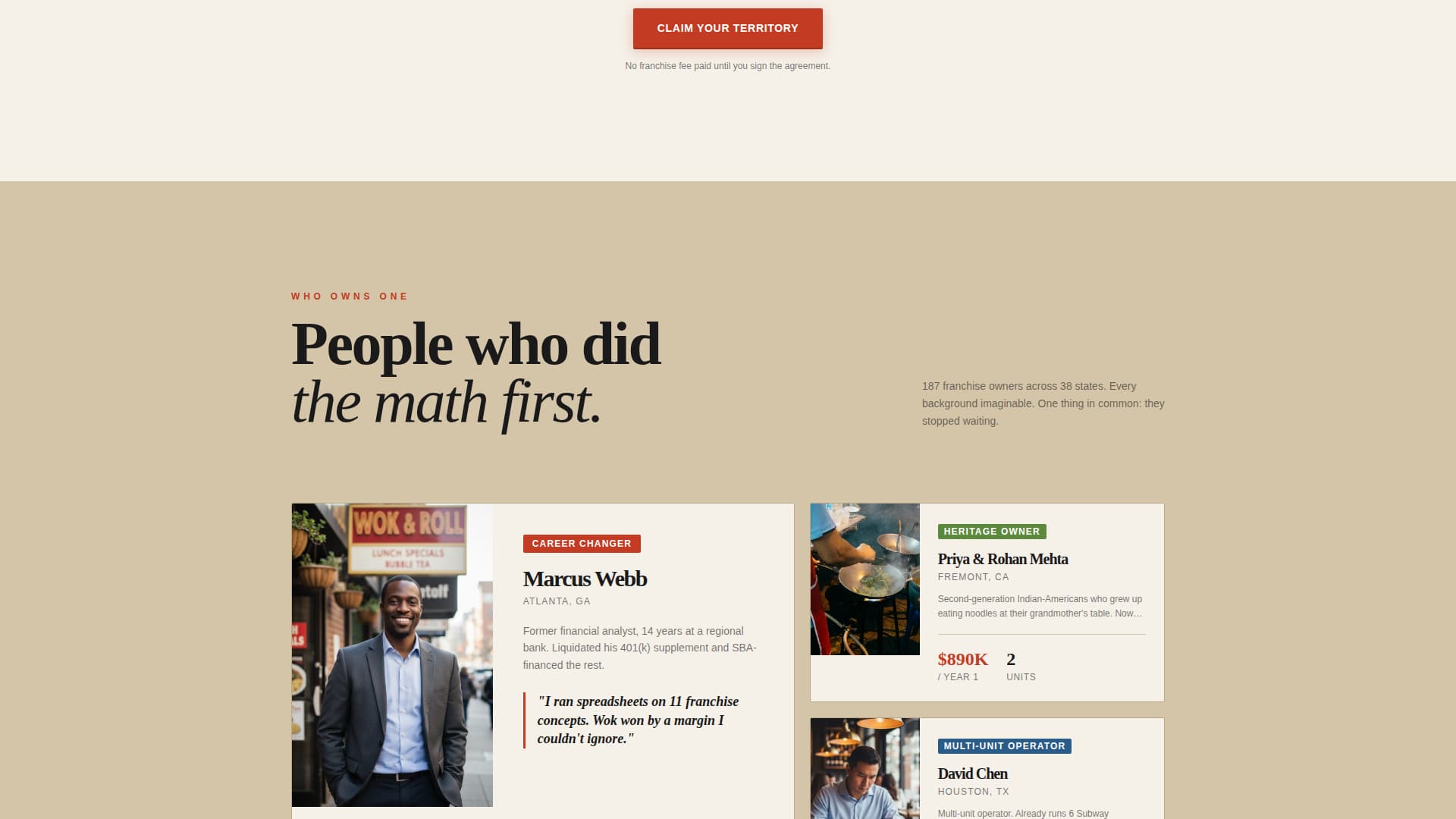 Wok - Bold Franchise Landing Page Template