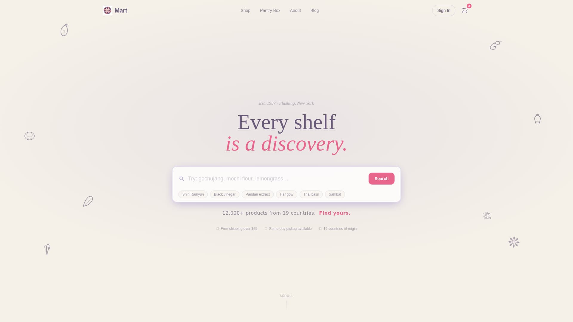 Mart - Authentic Asiangrocery Landing Page Template