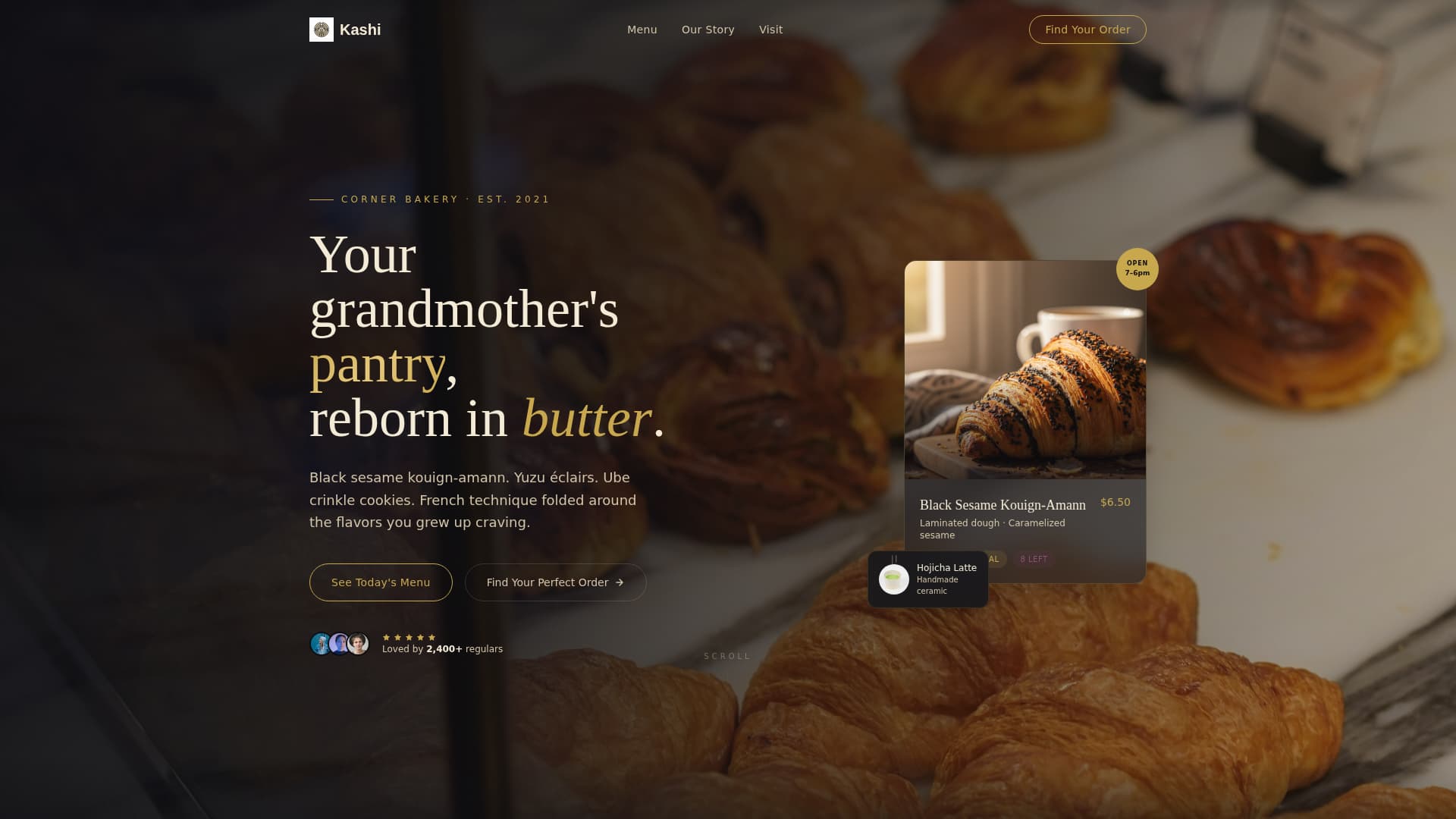 Kashi - Artisan Bakery Landing Page Template