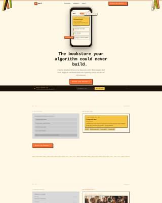 Tome — Expertly Curated Bookstore Landing Page Template