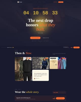 Thread - Bold Heritage Landing Page Template