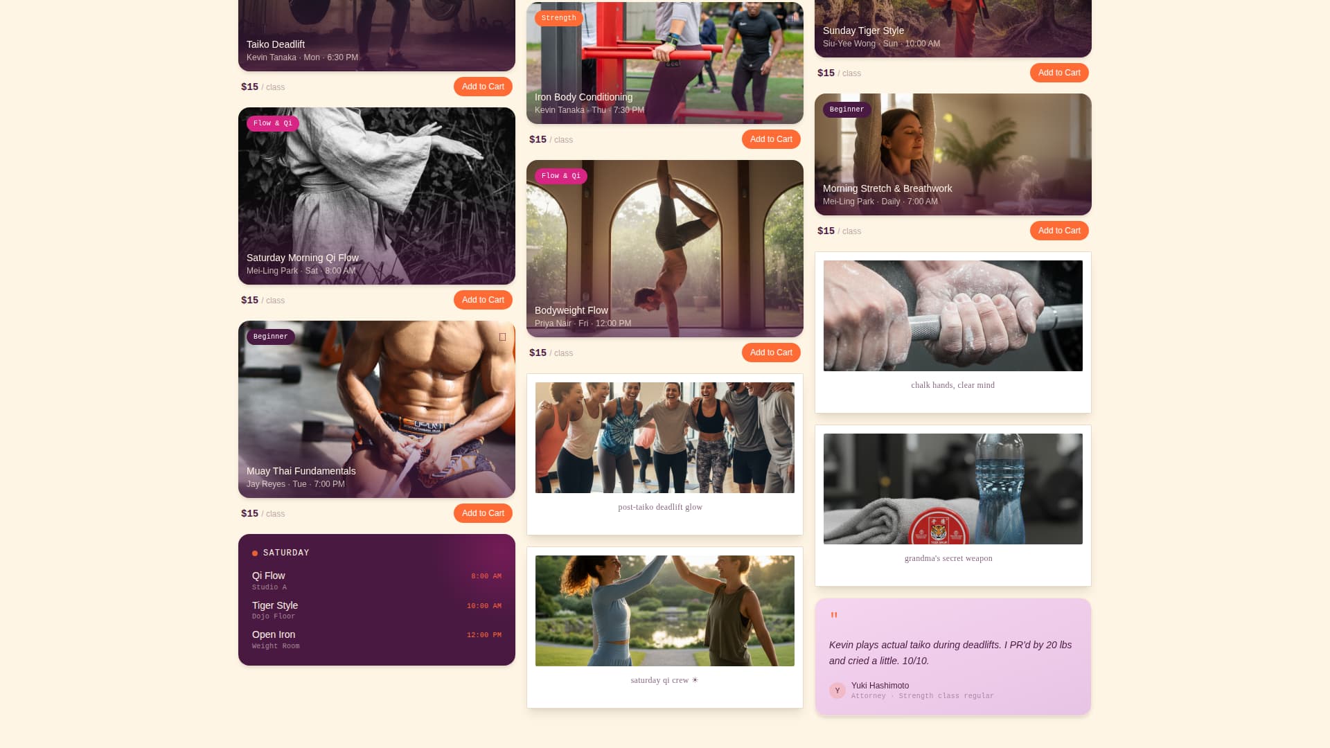 Dojo - Vibrant Fitness Landing Page Template