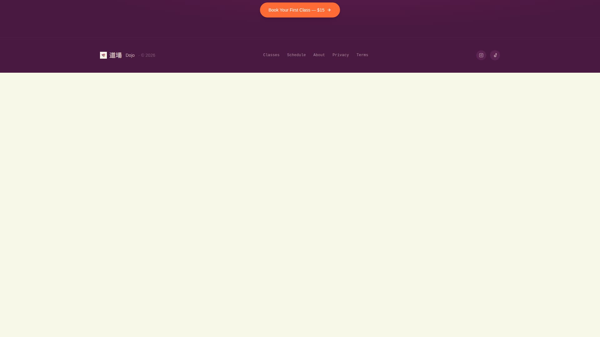 Dojo - Vibrant Fitness Landing Page Template