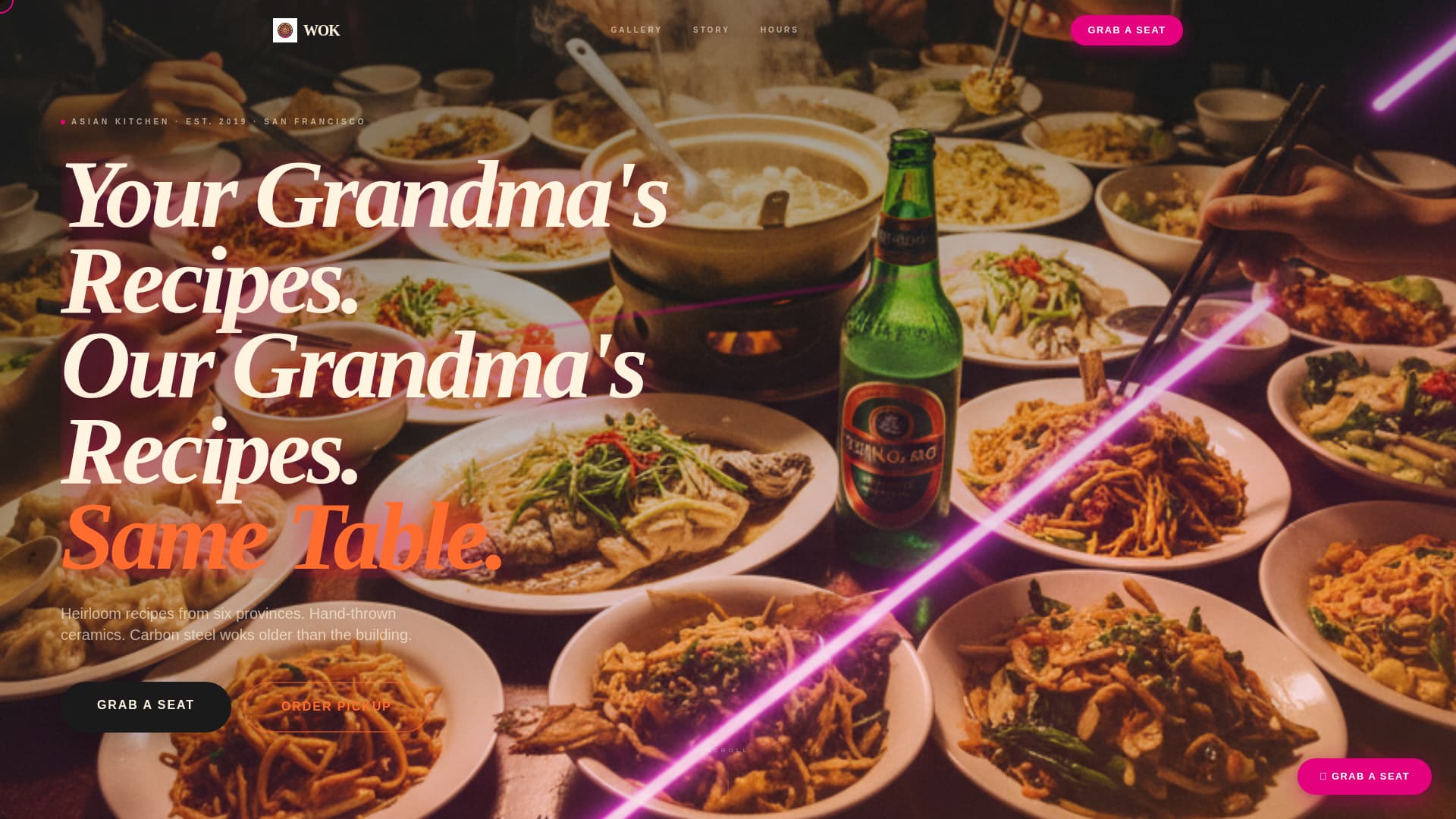 Wok - Vibrant Asianrestaurant Landing Page Template