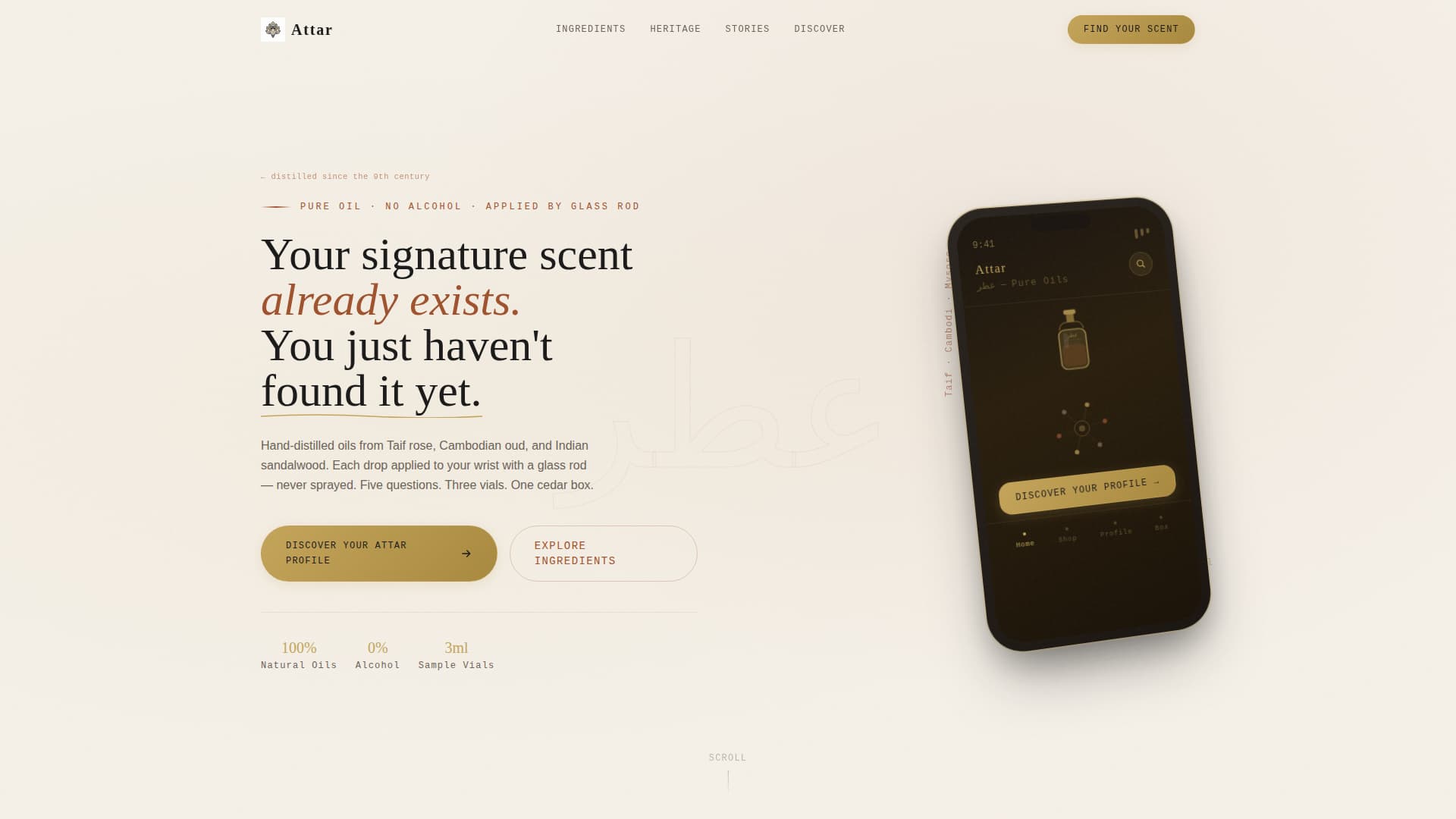 Attar - Enchanting Perfumery Landing Page Template