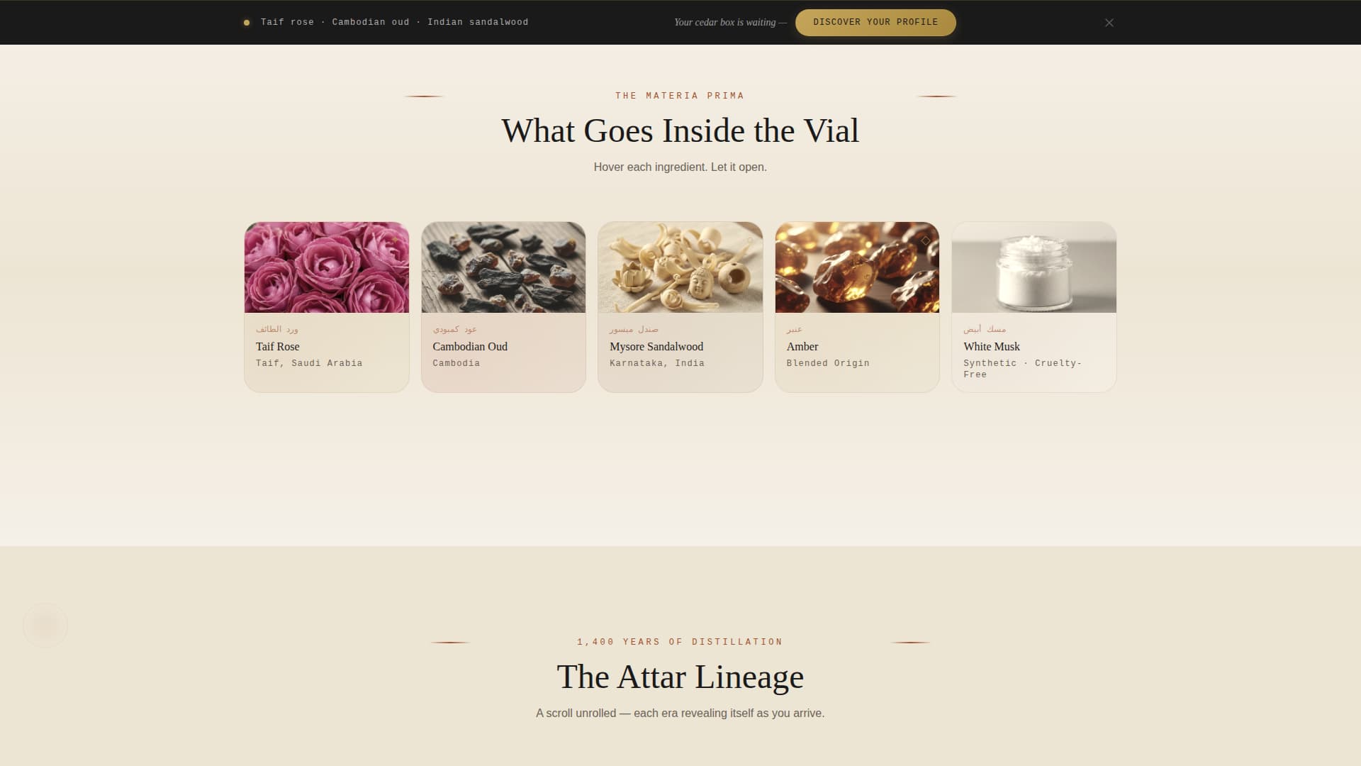 Attar - Enchanting Perfumery Landing Page Template