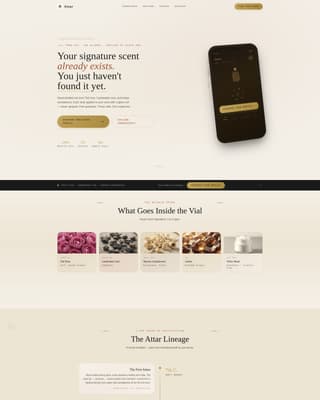 Attar - Enchanting Perfumery Landing Page Template