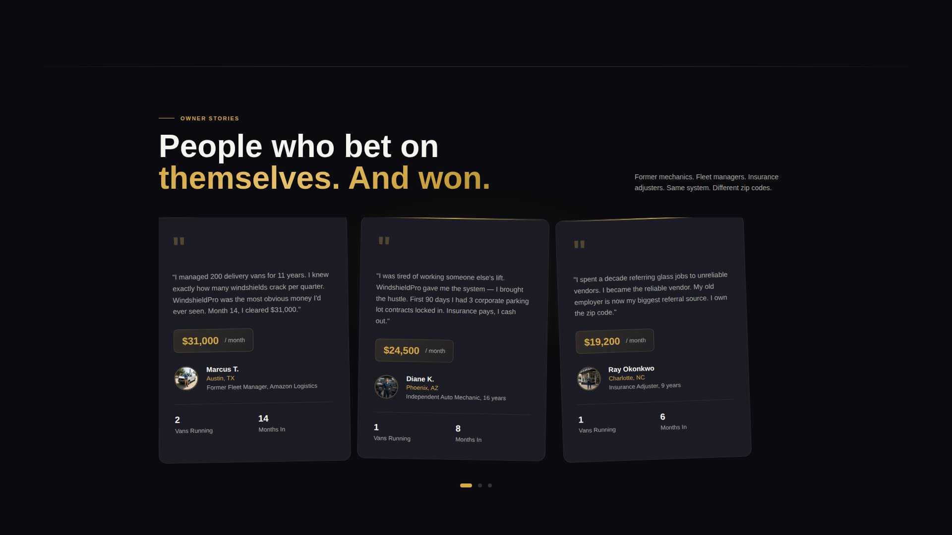 Windshield - Highprofit Franchise Landing Page Template