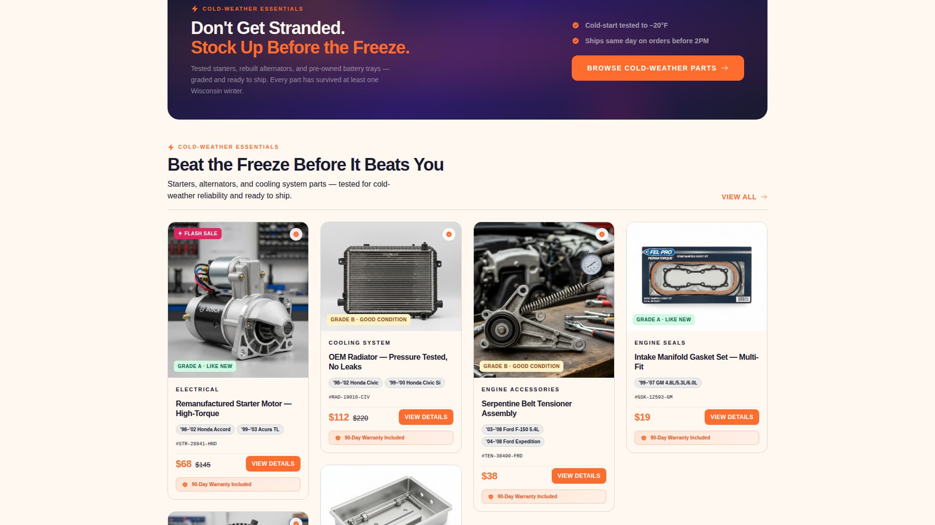 Salvage - Highvoltage Autoparts Landing Page Template