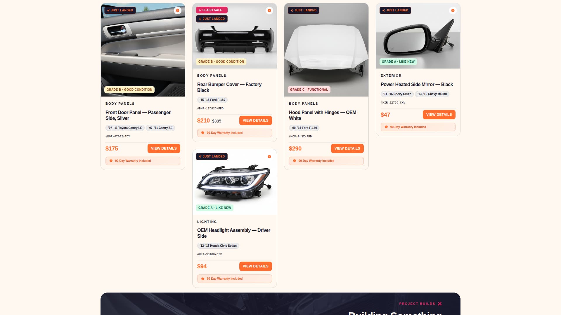 Salvage - Highvoltage Autoparts Landing Page Template