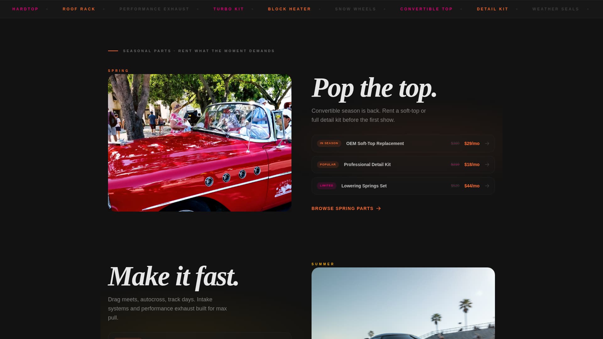 Torque - Bold Autoparts Landing Page Template