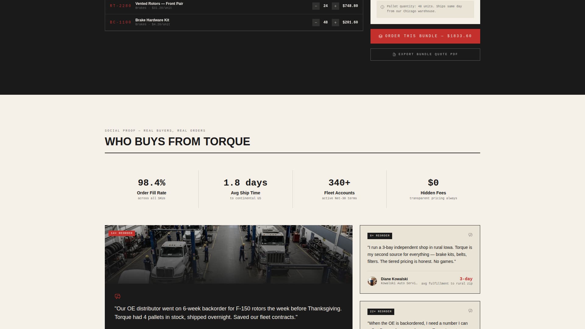 Torque - Authoritative Autoparts Landing Page Template