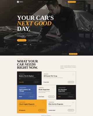 Engine — Dependable Auto Repair Landing Page Template