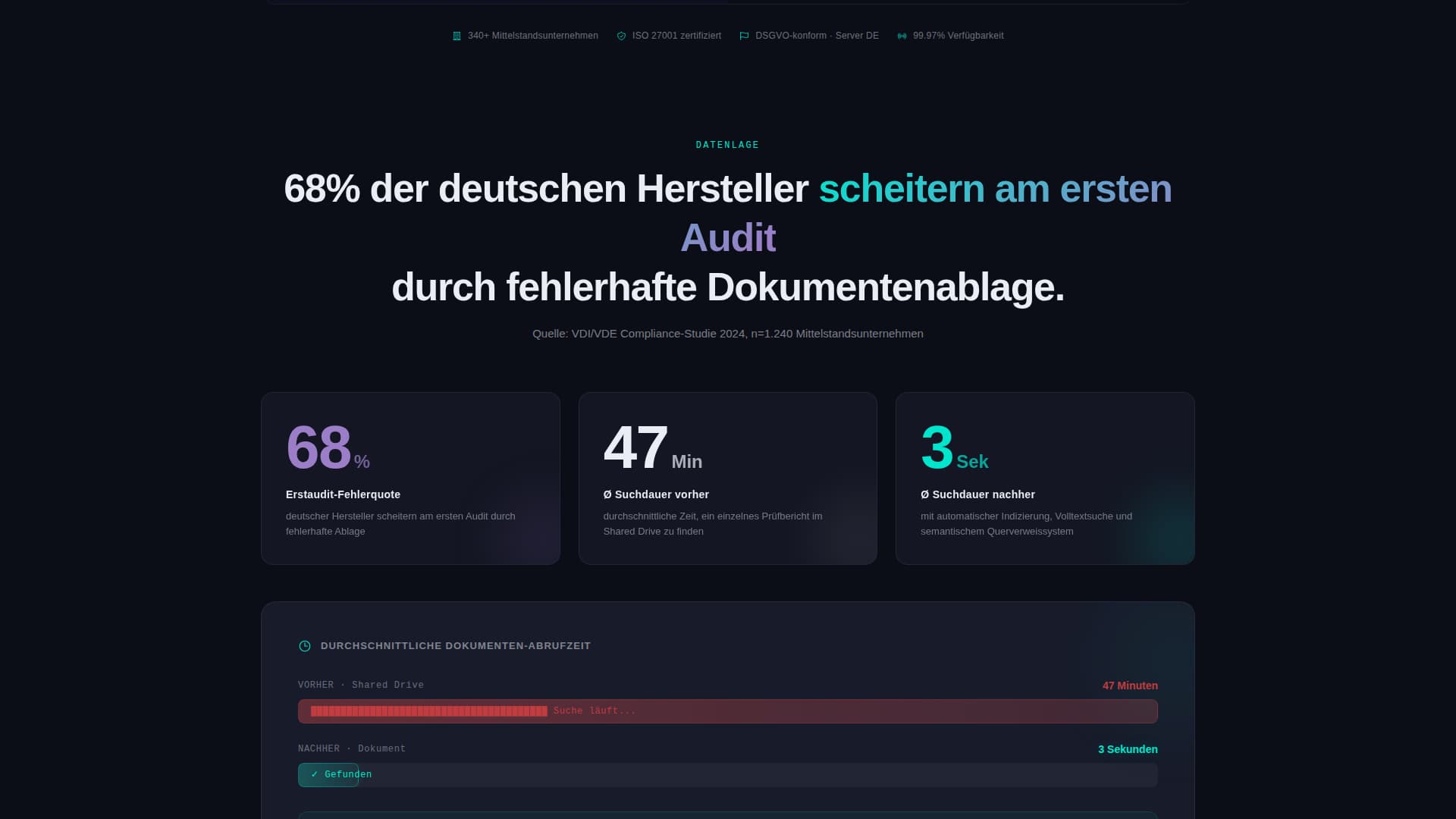 Dokument - Precision Compliance Landing Page Template