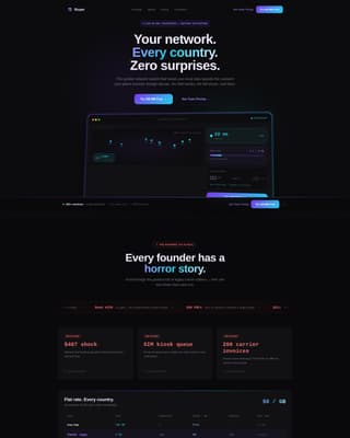 Roam - Instant Roaming Landing Page Template