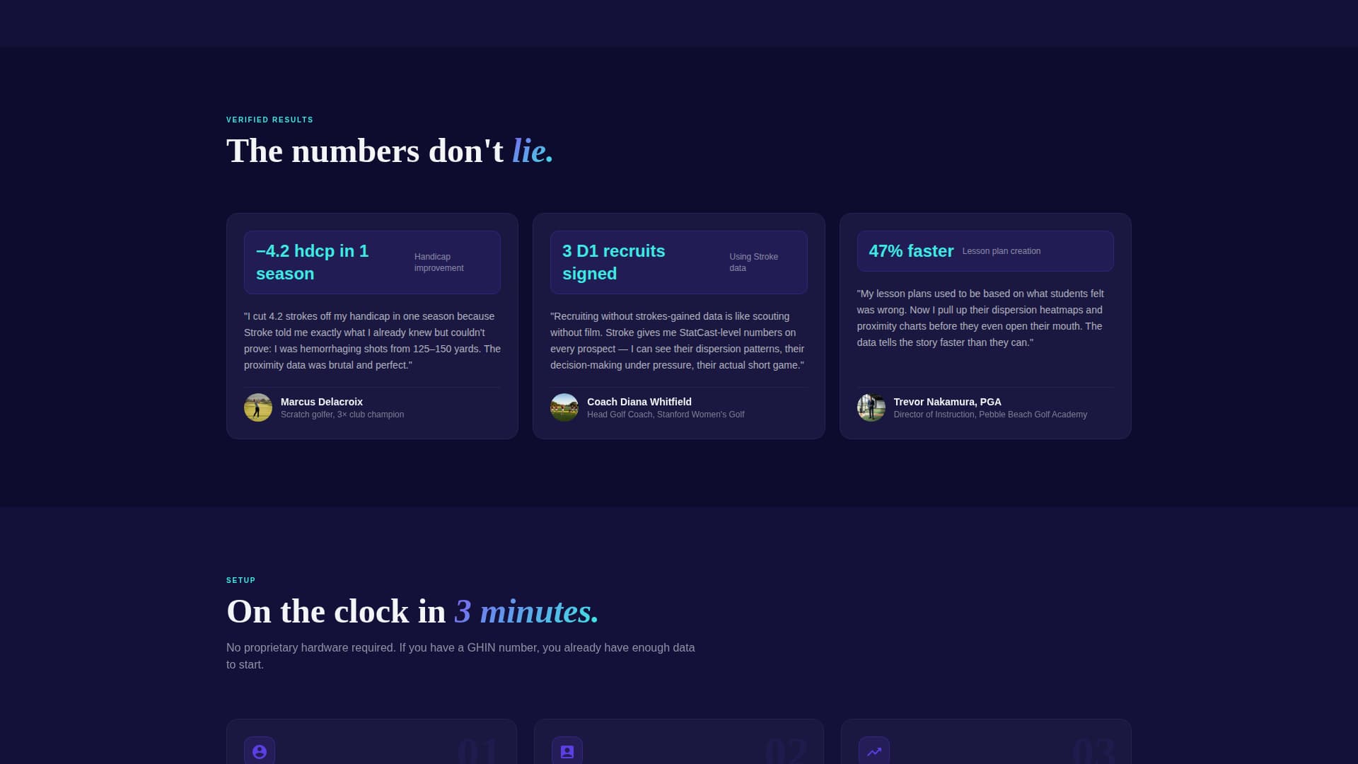 Stroke - Precision Golf Landing Page Template