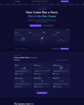 Stroke - Precision Golf Landing Page Template