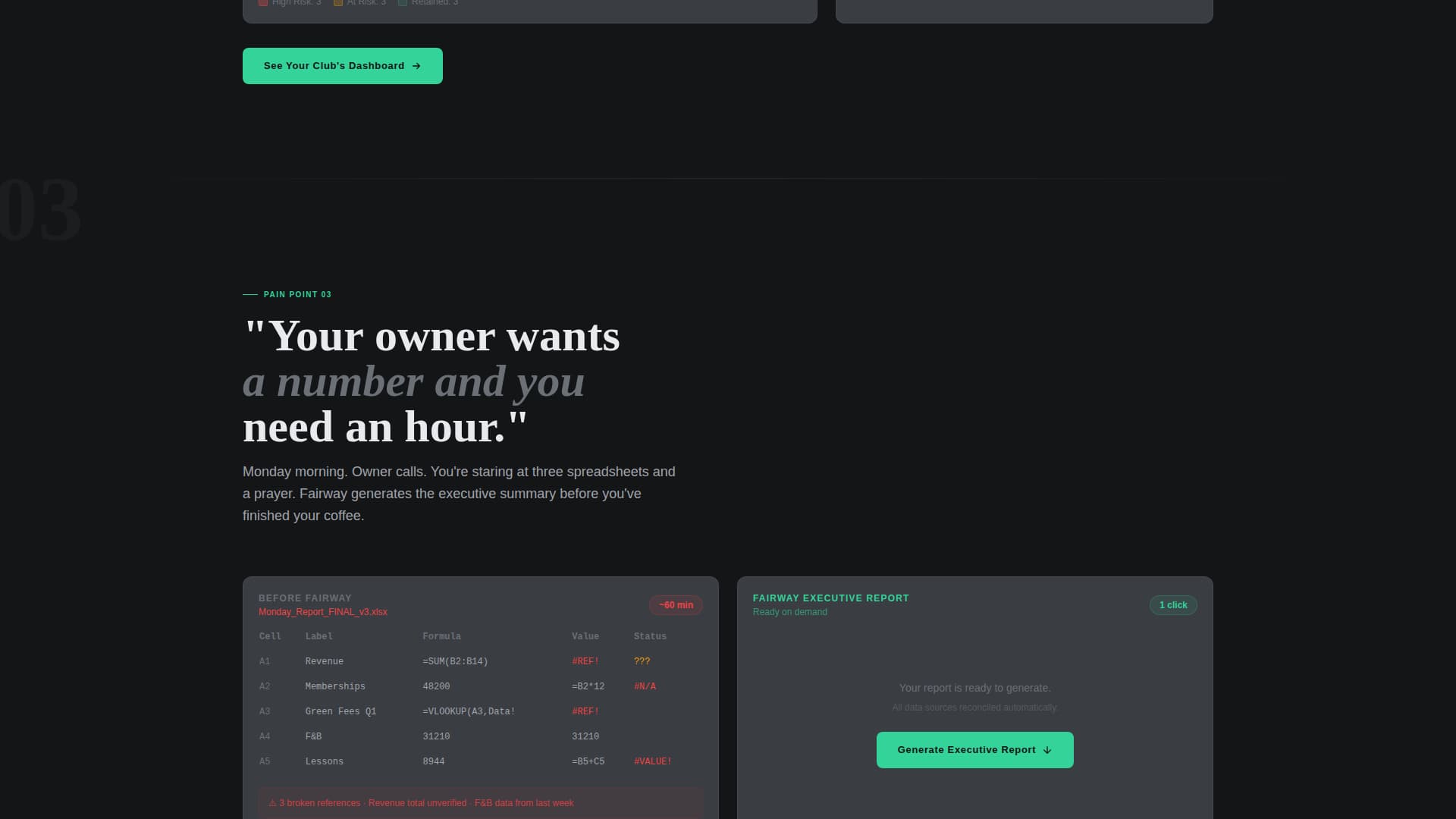 Fairway - Powerful Golf CRM Landing Page Template
