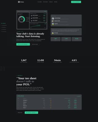 Fairway - Powerful Golf CRM Landing Page Template