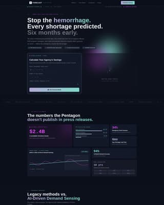 Forecast - Predictive Procurement Landing Page Template