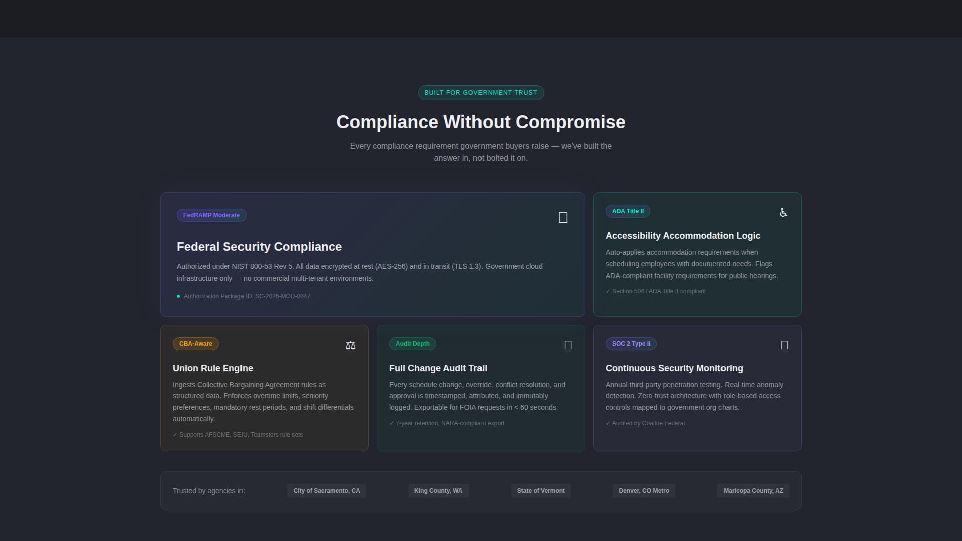 Schedule - Intelligent Government Landing Page Template