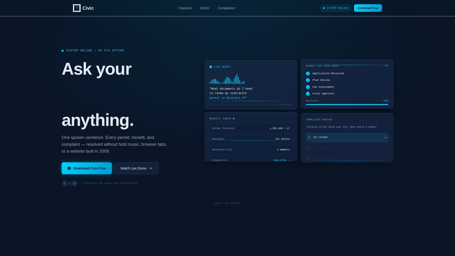 Civic - Powerful Government Landing Page Template