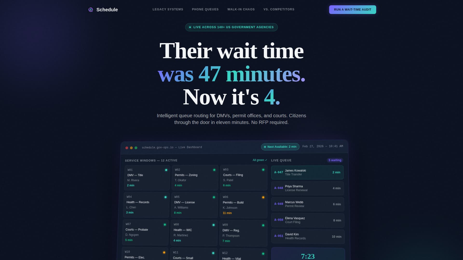 Schedule - Powerful Government Landing Page Template
