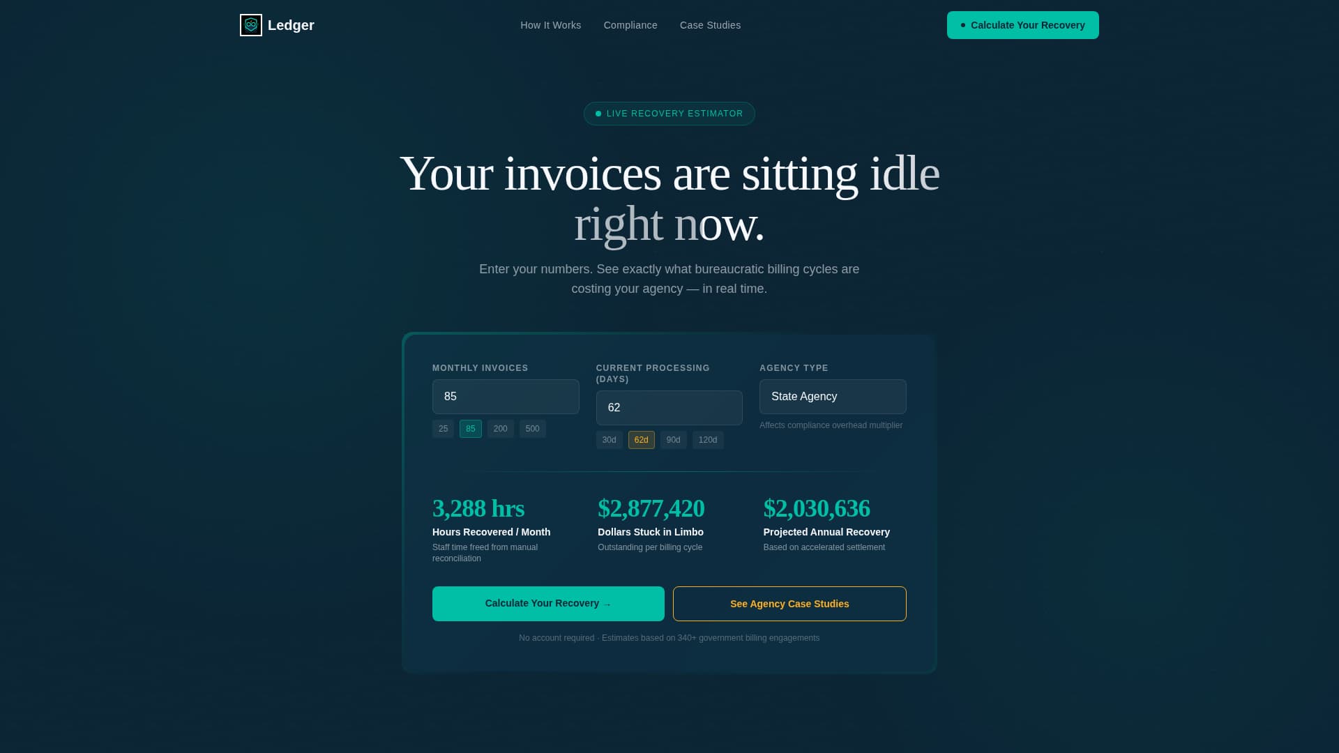 Ledger - Streamlined Government Landing Page Template