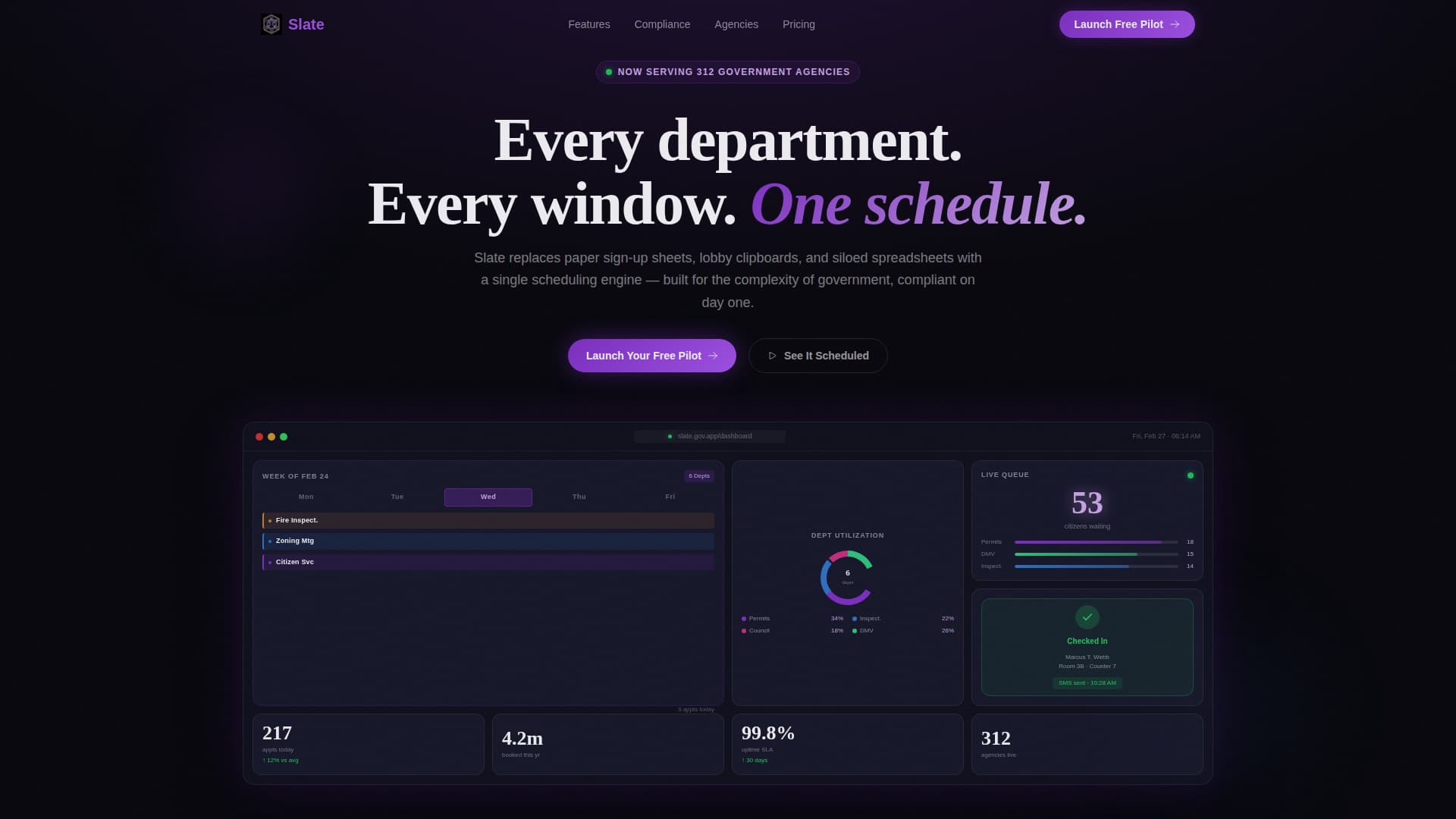 Slate - Powerful Government Landing Page Template