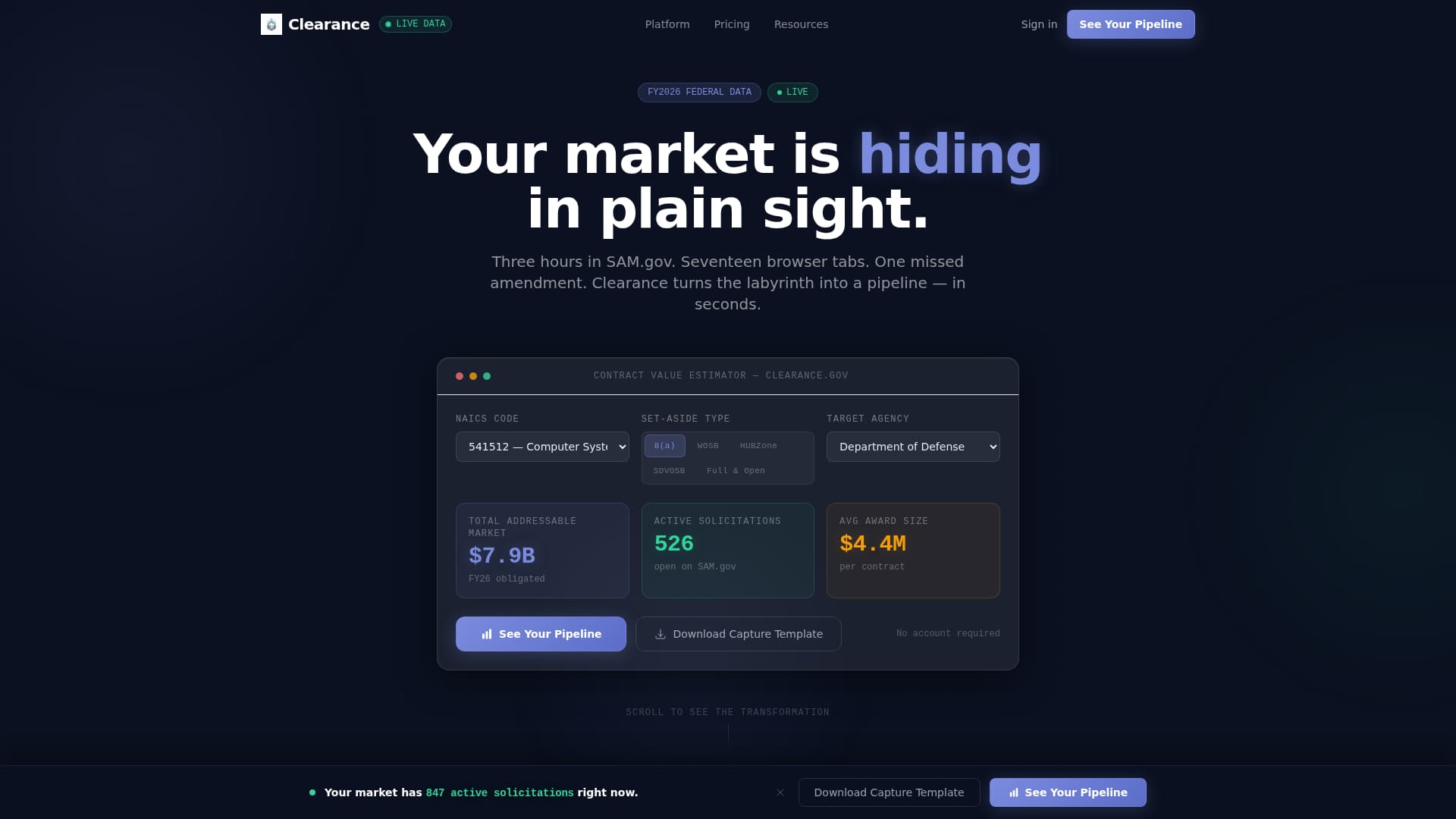 Clearance - Powerful Govcon Landing Page Template