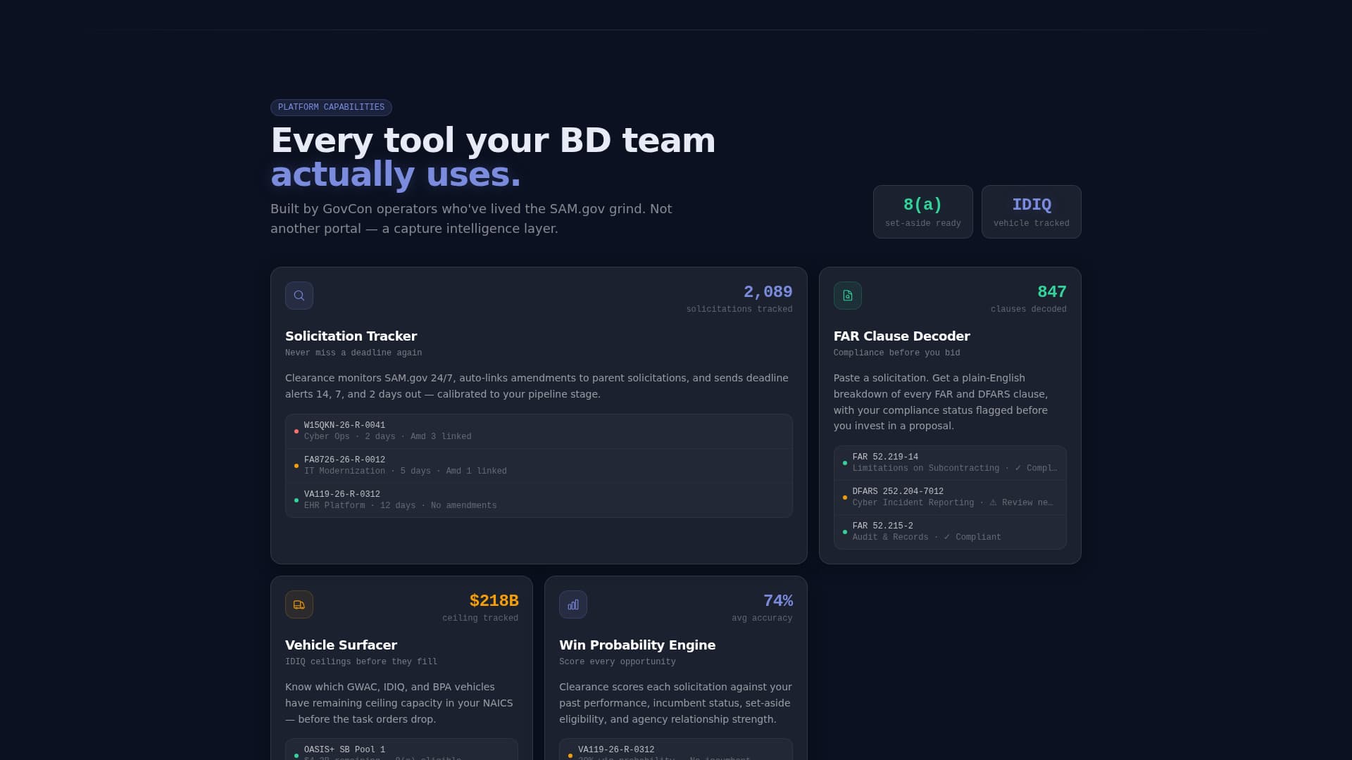 Clearance - Powerful Govcon Landing Page Template
