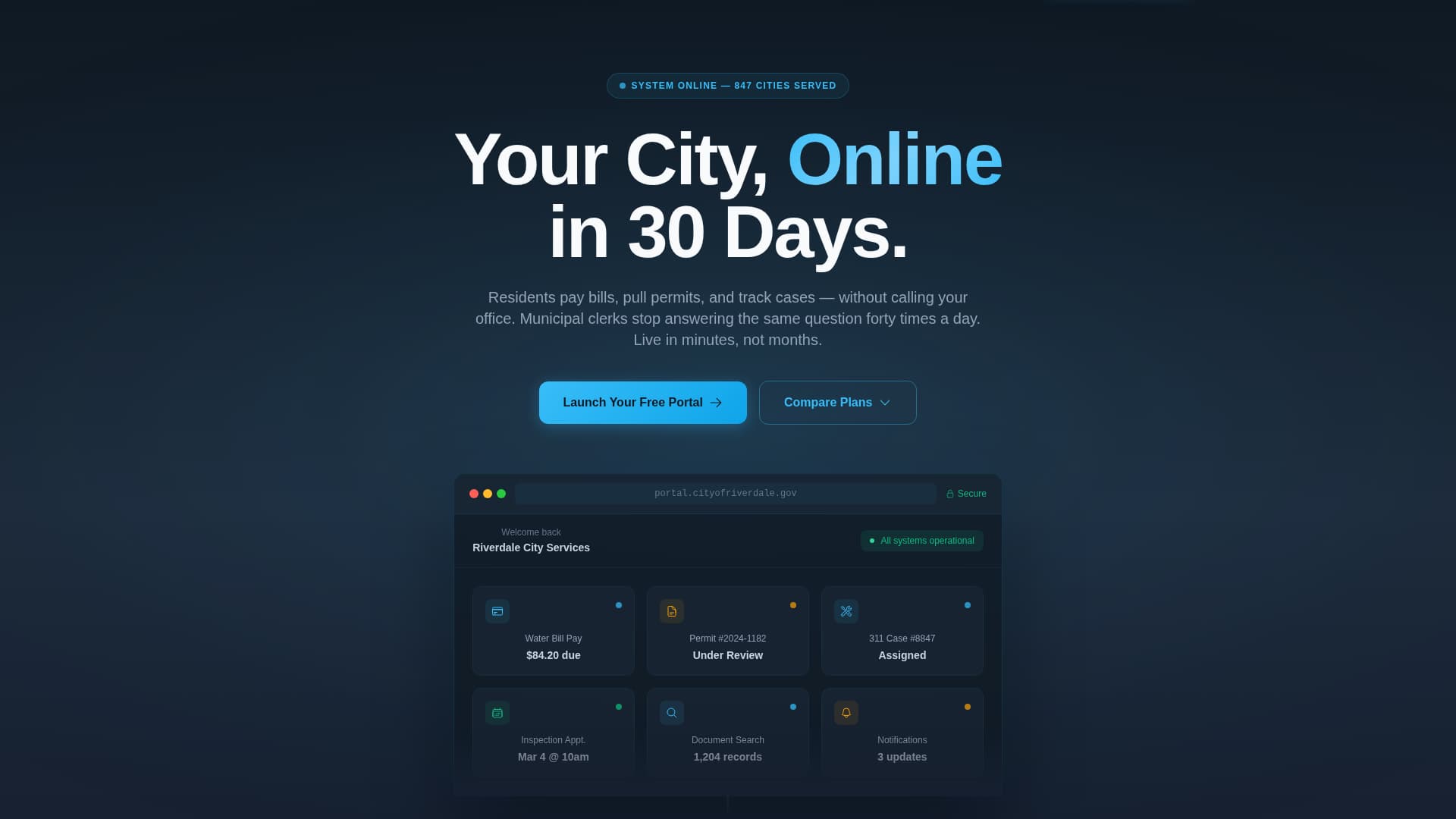 Portal - Powerful Government Landing Page Template