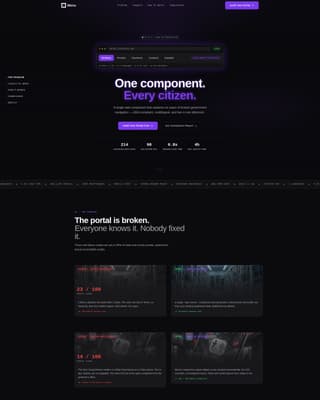 Govmenu - Powerful Government Landing Page Template