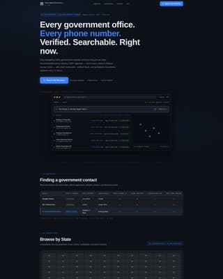 Government - Modern Directory Landing Page Template