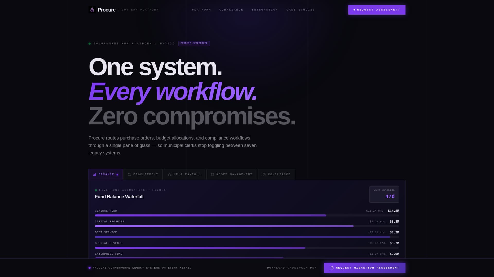 Government - High-Converting ERP Landing Page Template