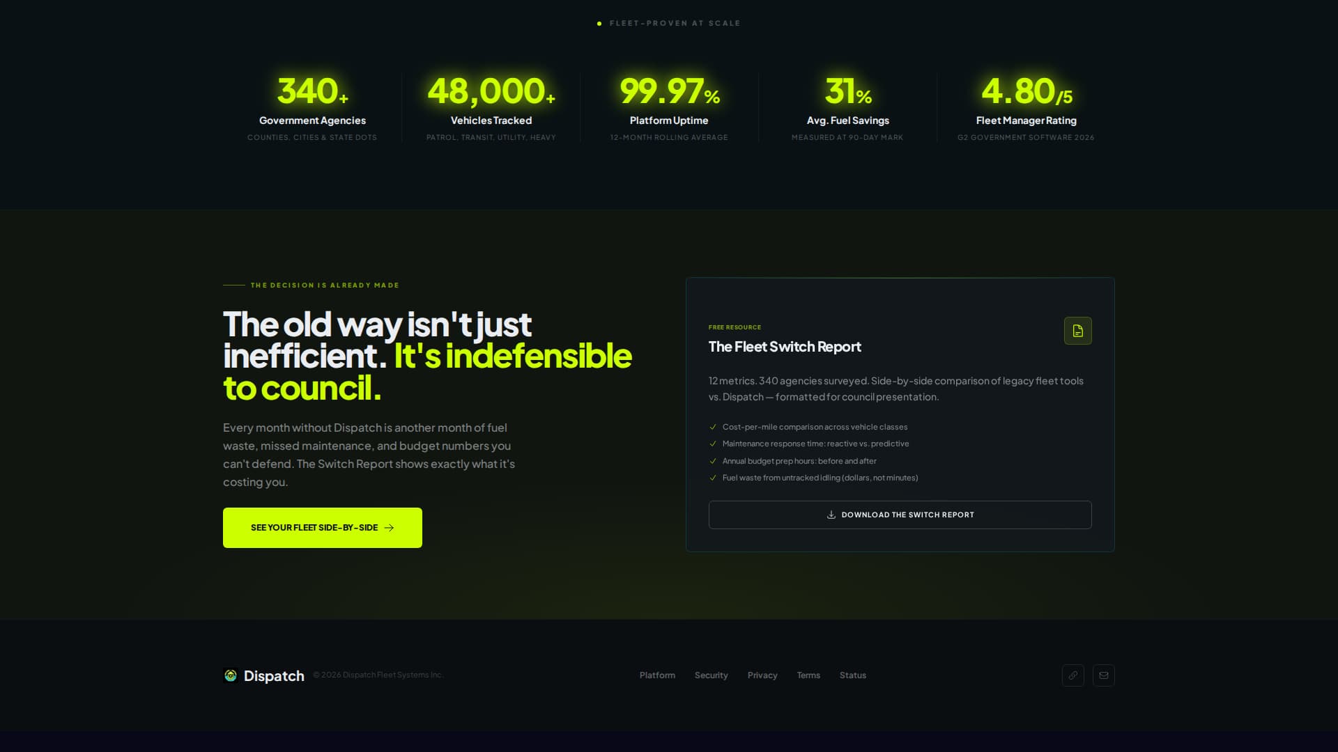 Fleet Pro — Smart Operations Landing Page Template