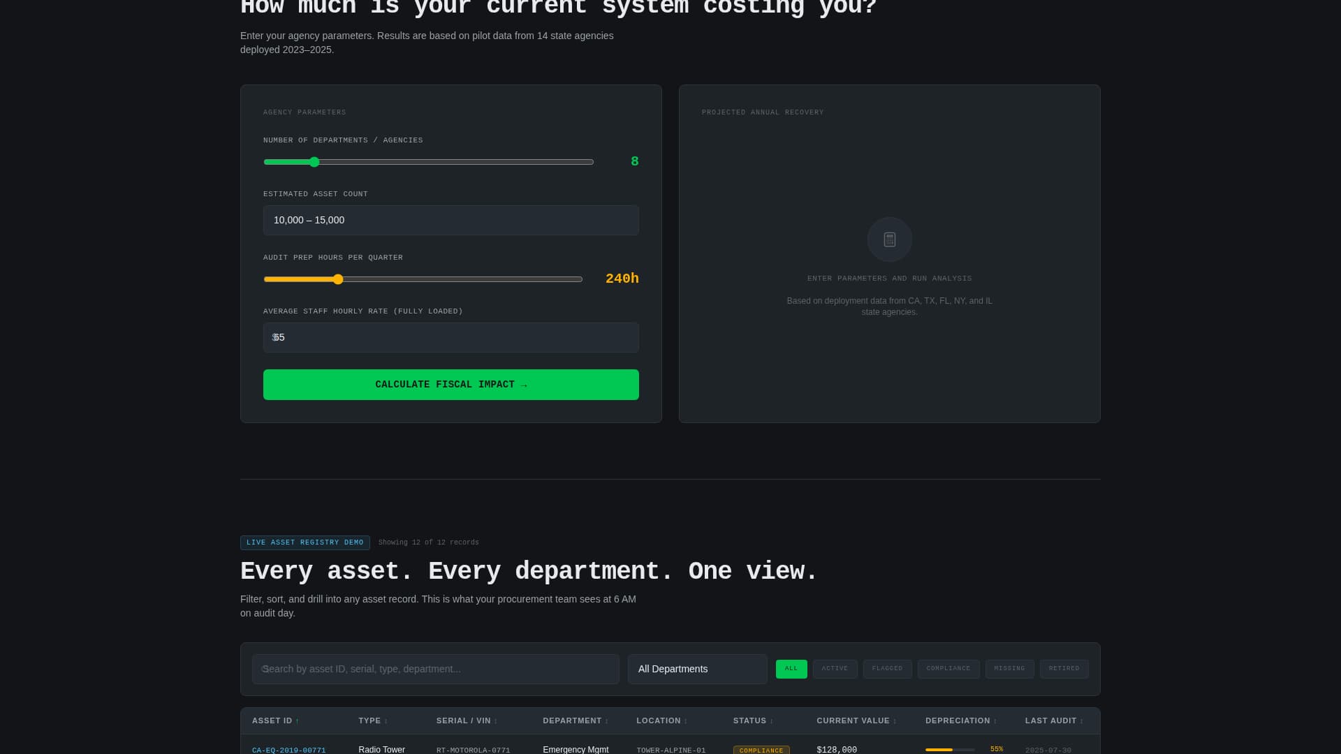 Ledger - Powerful Government Landing Page Template