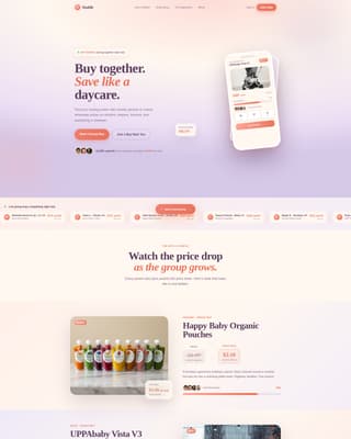 Huddle - Collective Baby Landing Page Template