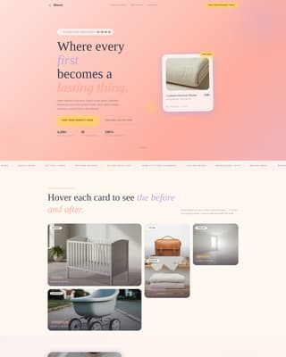 Bloom - Luxurious Baby Landing Page Template
