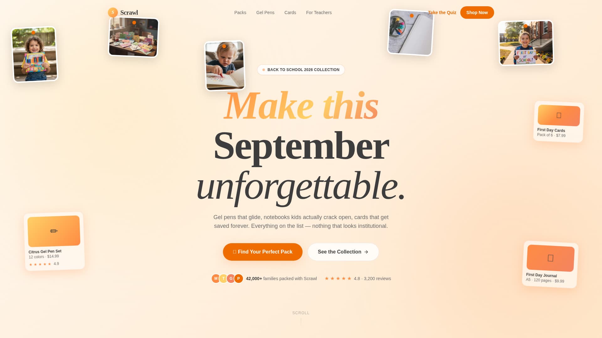 Scrawl - Vibrant Stationery Landing Page Template