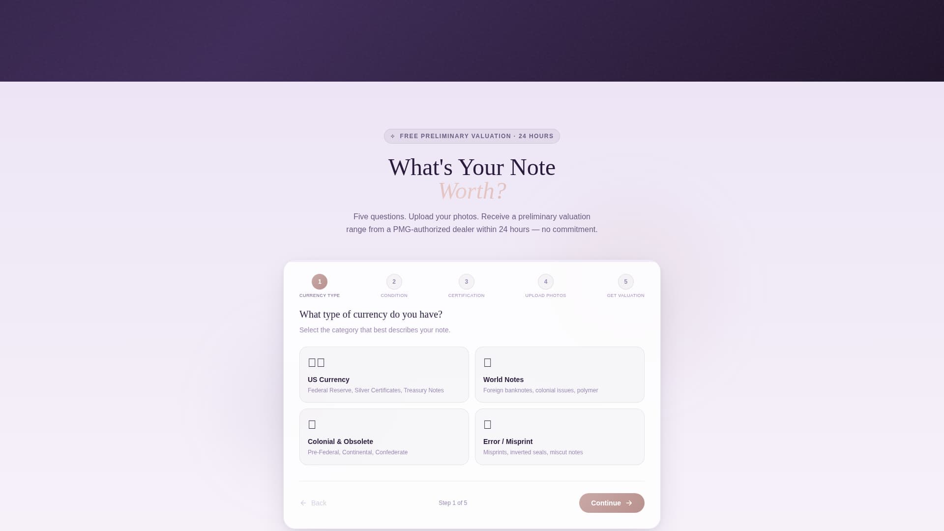 Tender - Prestigious Numismatics Landing Page Template