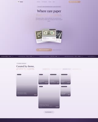 Tender - Prestigious Numismatics Landing Page Template