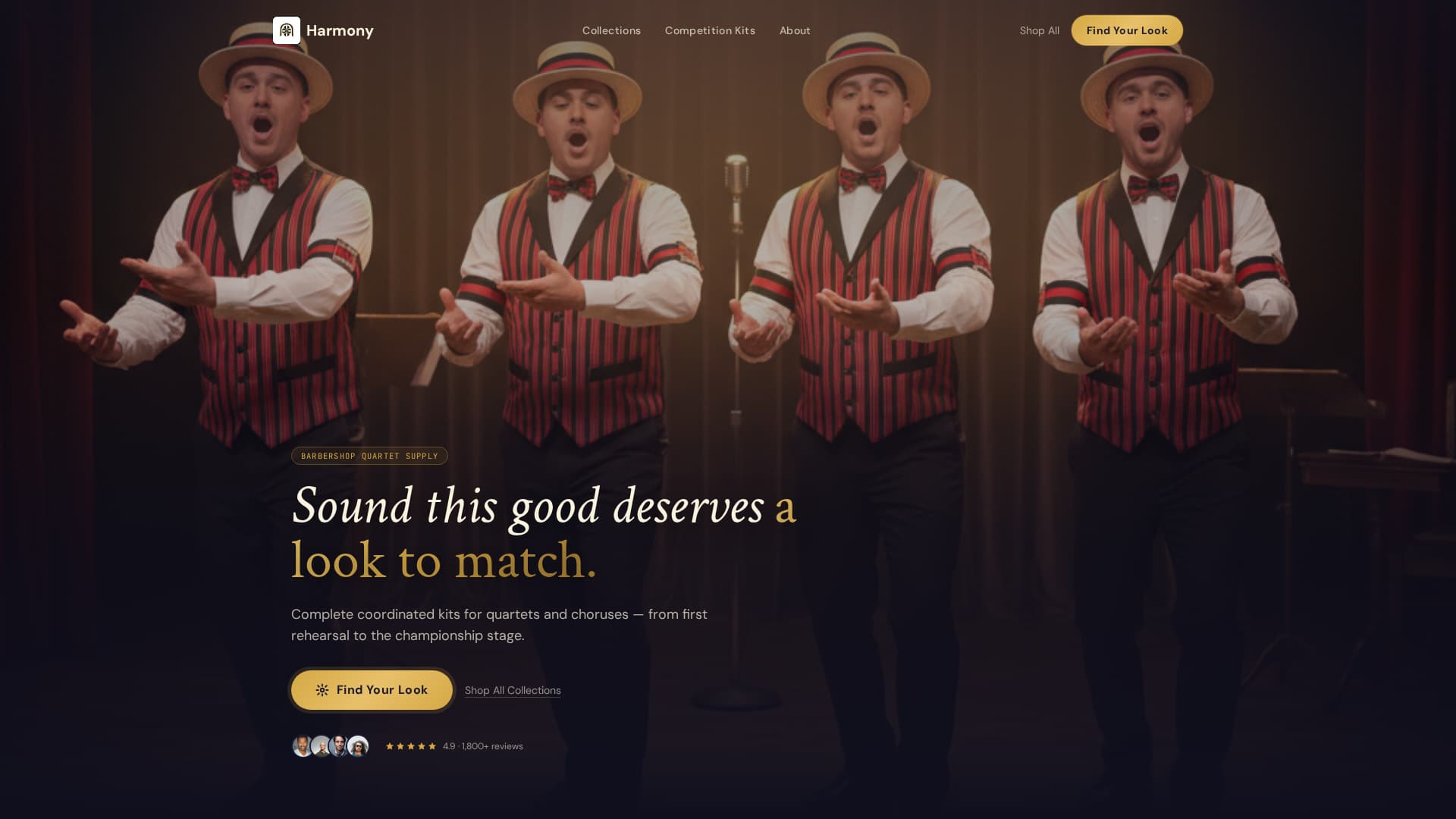 Harmony - Polished Quartet Landing Page Template