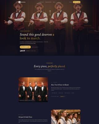 Harmony - Polished Quartet Landing Page Template