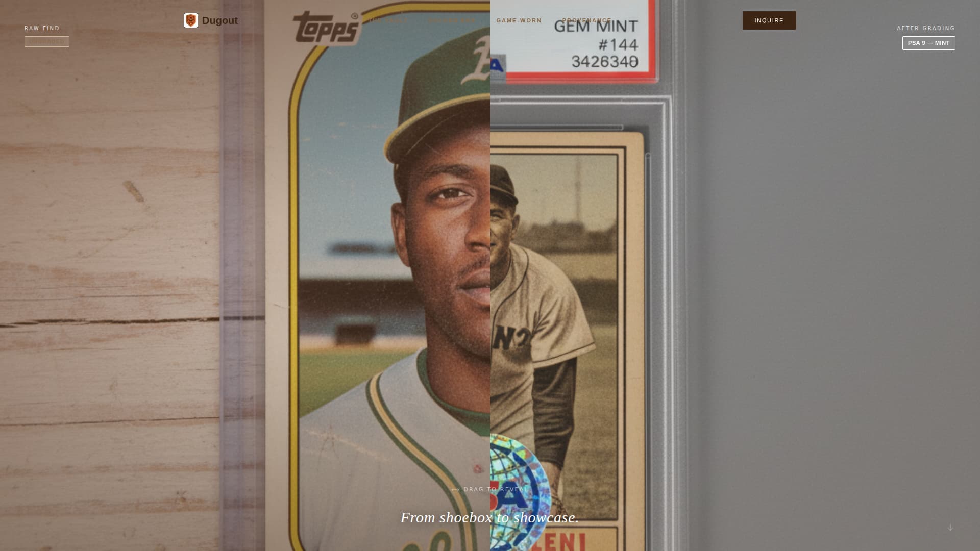 Dugout - Prestigious Memorabilia Landing Page Template