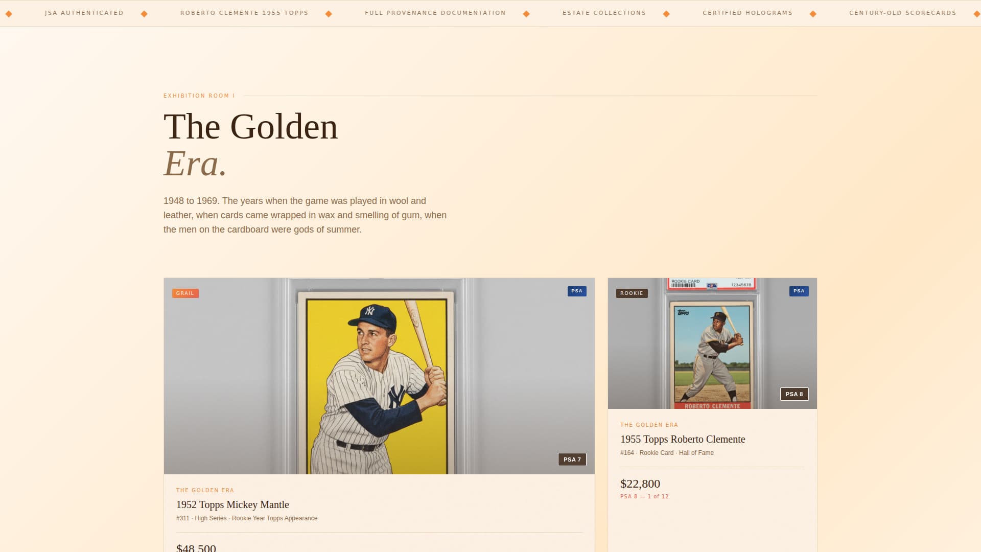 Dugout - Prestigious Memorabilia Landing Page Template