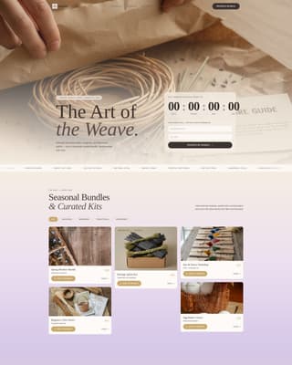 Weave - Artisan Basketry Landing Page Template